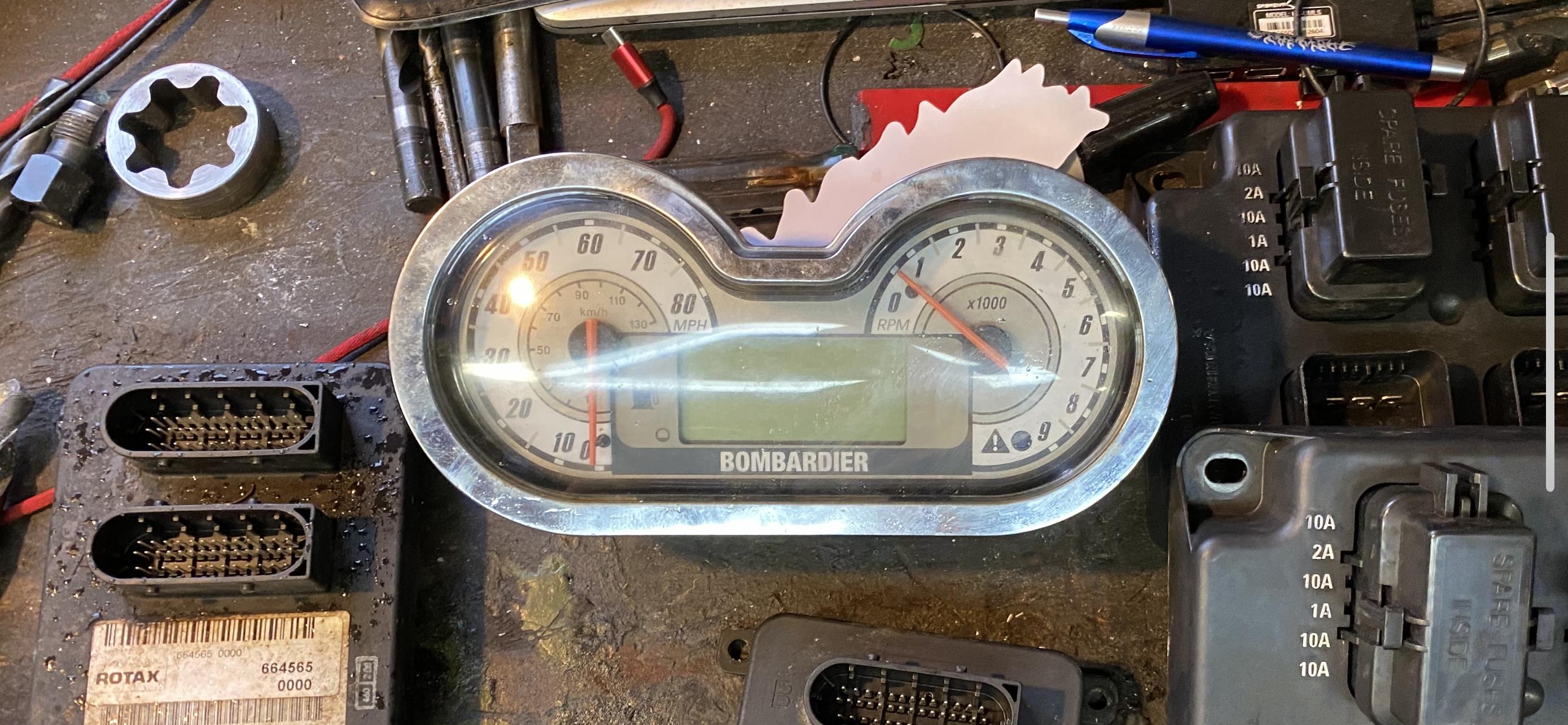 2002-2005 seadoo gauge cluster