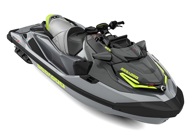 Sea-Doo RXT-X 325, 2026 RXT-X 325 · Ice Metal / Manta Green shown