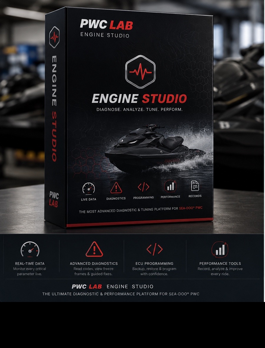 PWC LAB Engine Studio software and packaging