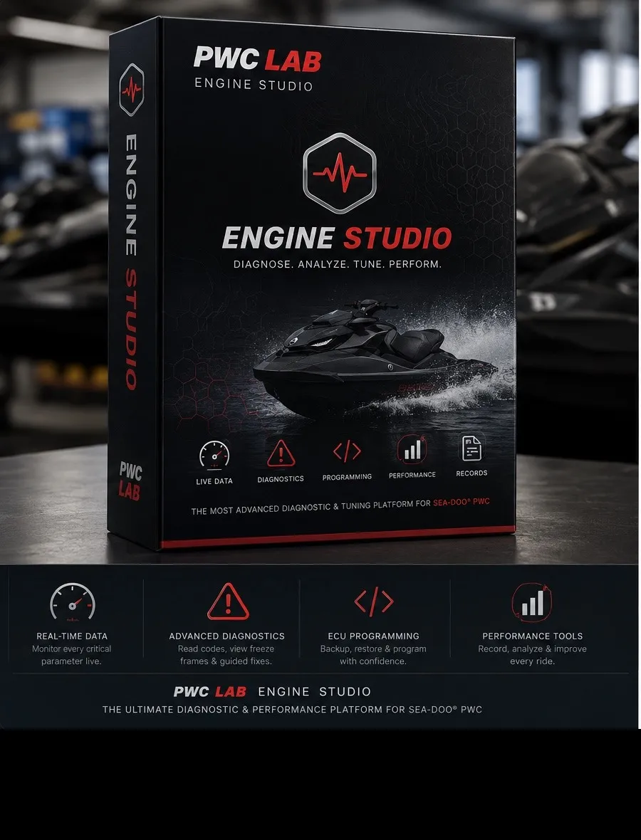 PWC LAB Engine Studio software and packaging